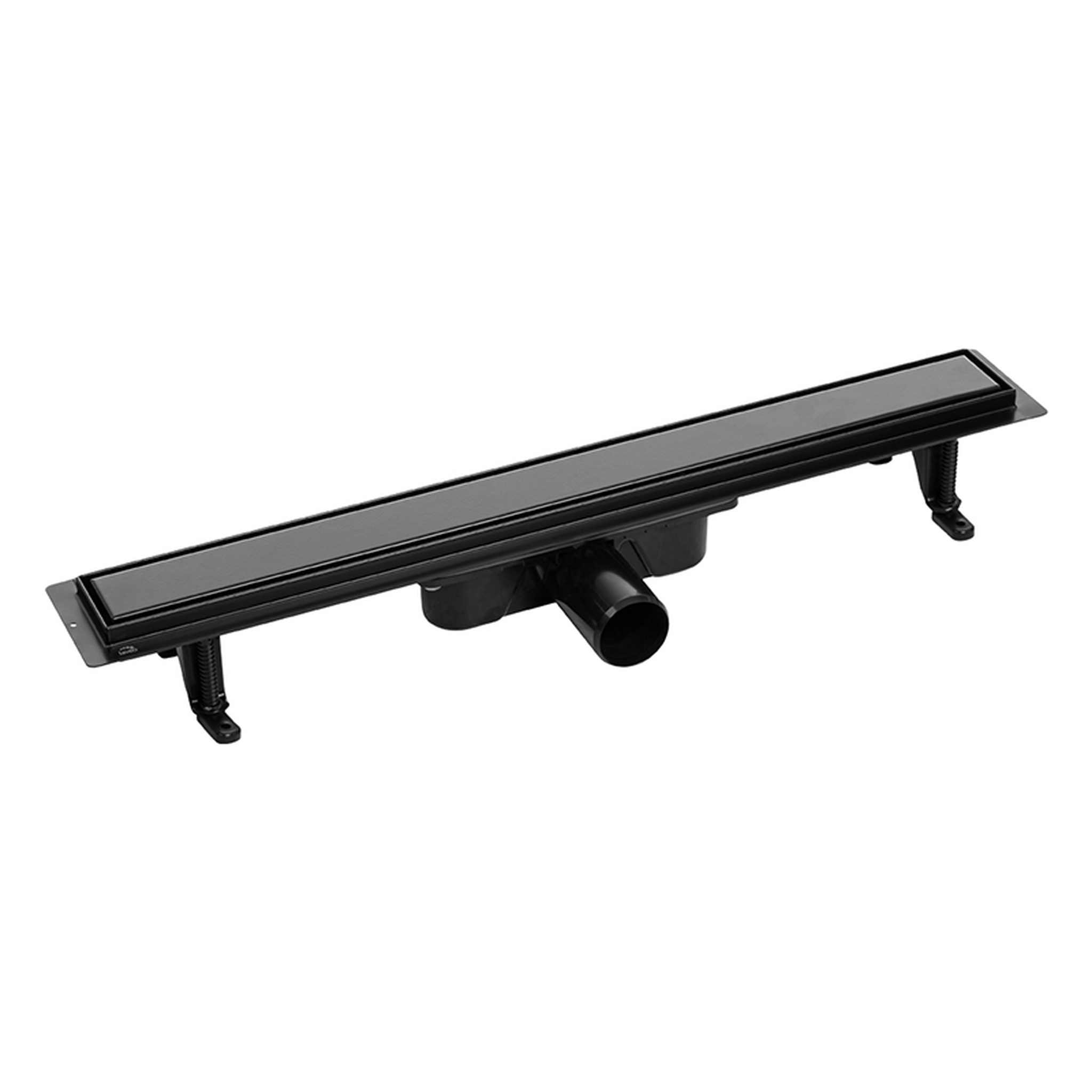 Laveo Basso canalina lineare con griglia 80 cm nero COB780D