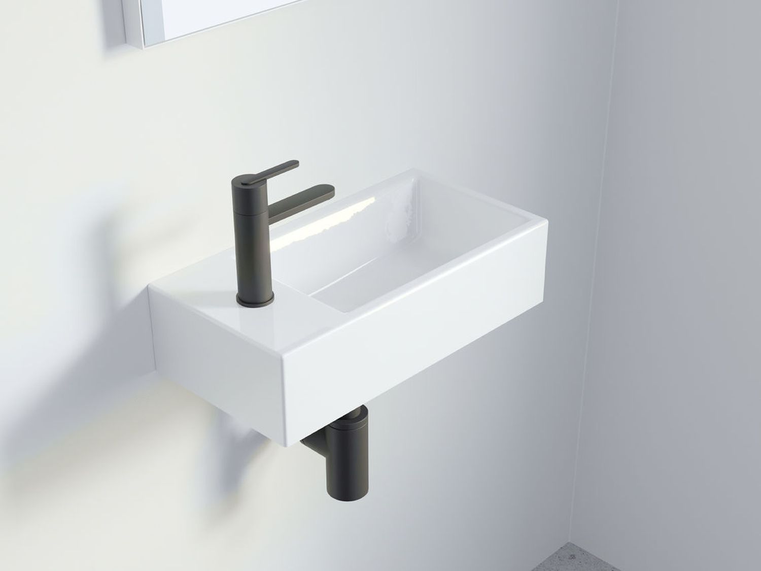 Riho Livit Tiny Wash lavabo 41x20 cm rettangolare a parete-da mobile bianco W012002005