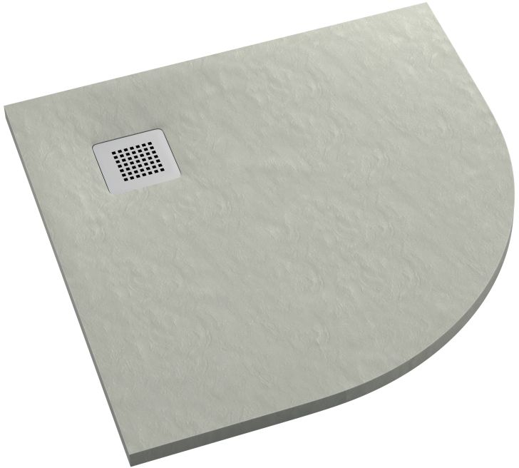 Schedpol Kalait Cement Stone piatto doccia semicircolare 90x90 cm cemento 3.3104/CT/ST-M2