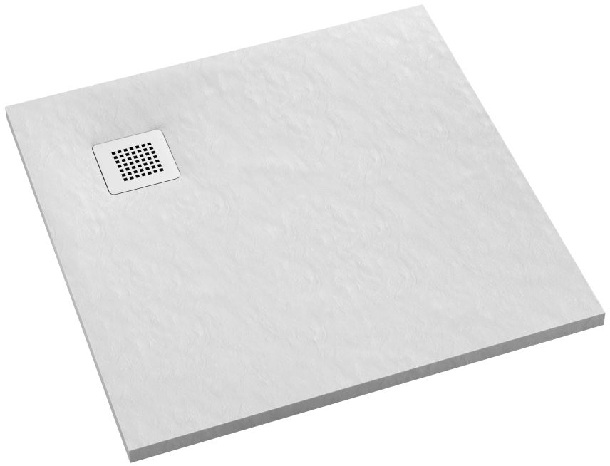 Schedpol Kalait White Stone piatto doccia quadrato 80x80 cm bianco 3.3100/B/ST-M2