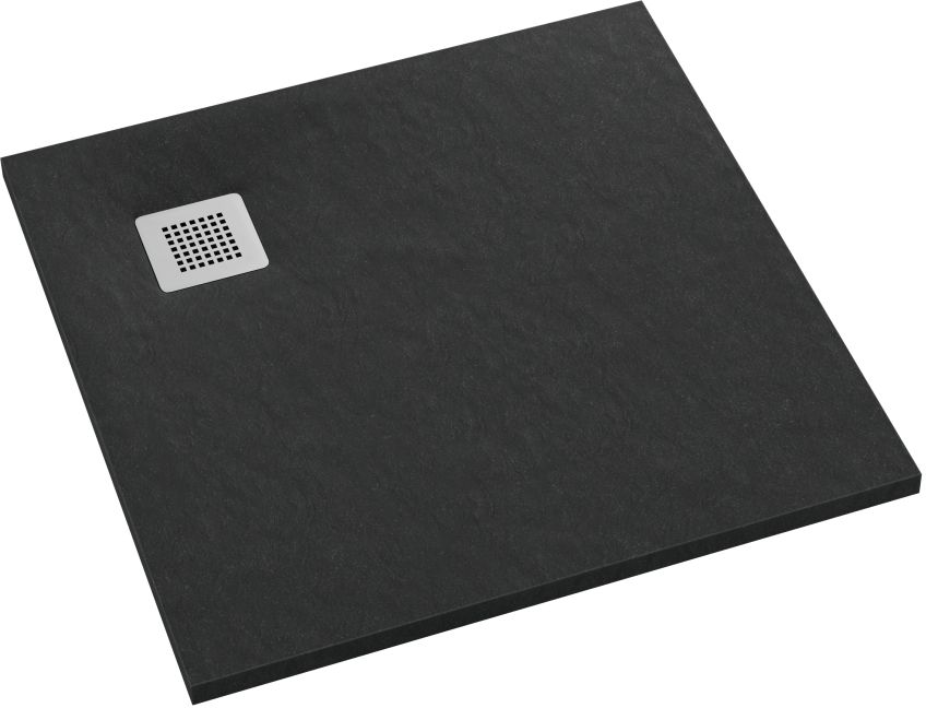 Schedpol Kalait Black Stone piatto doccia quadrato 90x90 cm nero 3.3101/C/ST-M2