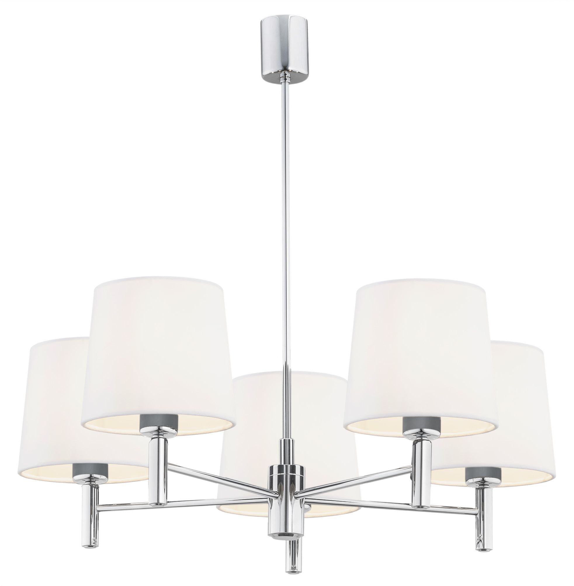 Argon Bolzano Plus lampada sospesa 5x15 W bianco-cromo 2110