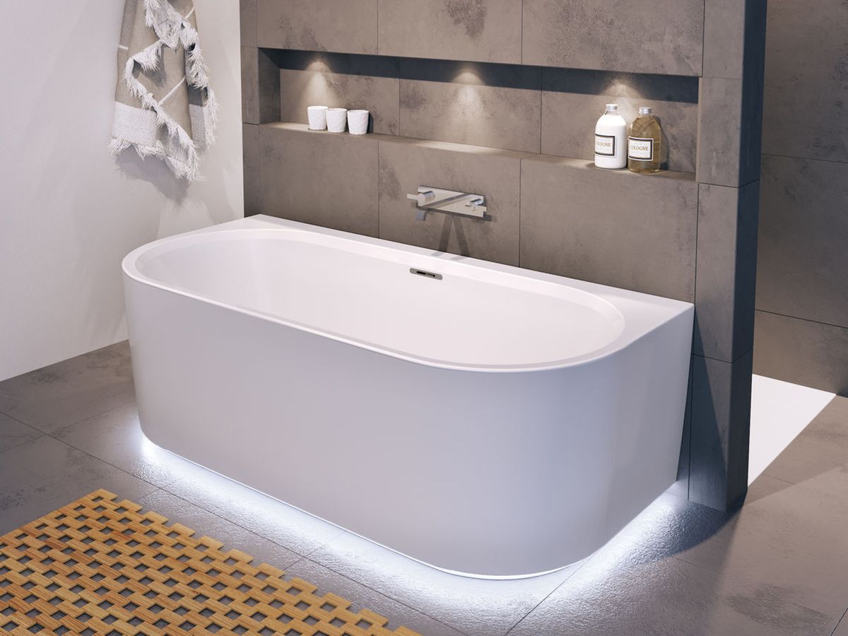 Riho Desire vasca da bagno a parete 184x84 cm rettangolare bianco B089002005