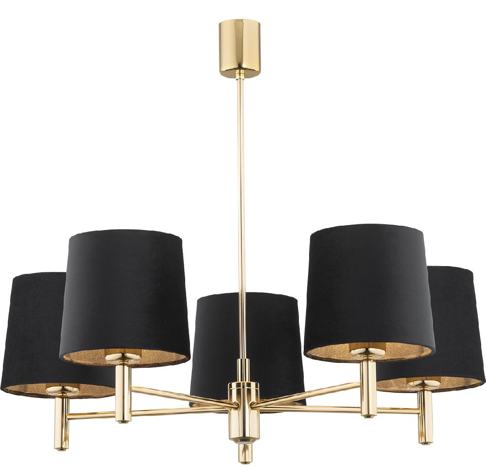 Argon Ponte Plus lampada da soffitto 5x15 W nero-ottone 2107