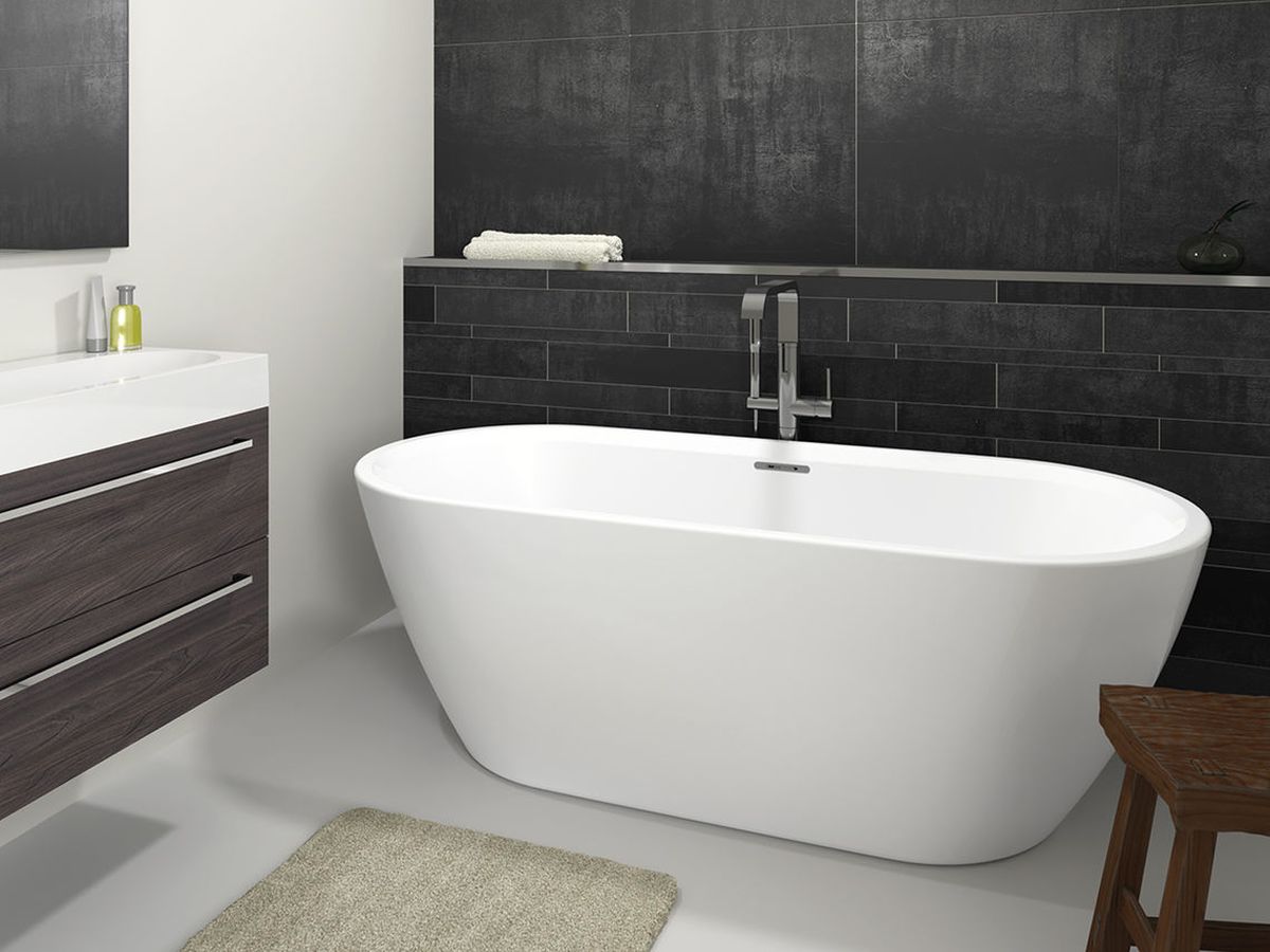 Riho Inspire vasca da bagno freestanding 160x75 cm ovale bianco B091001105