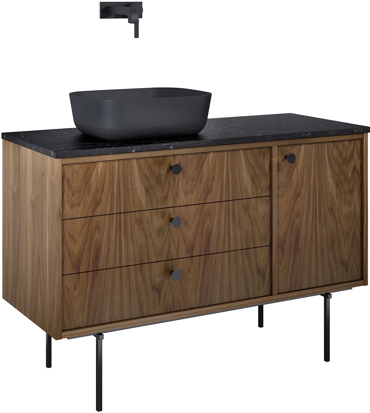 Elita Legacy armadietto 120x45.6x54 cm sottolavabo sospeso noce RE01120009D480