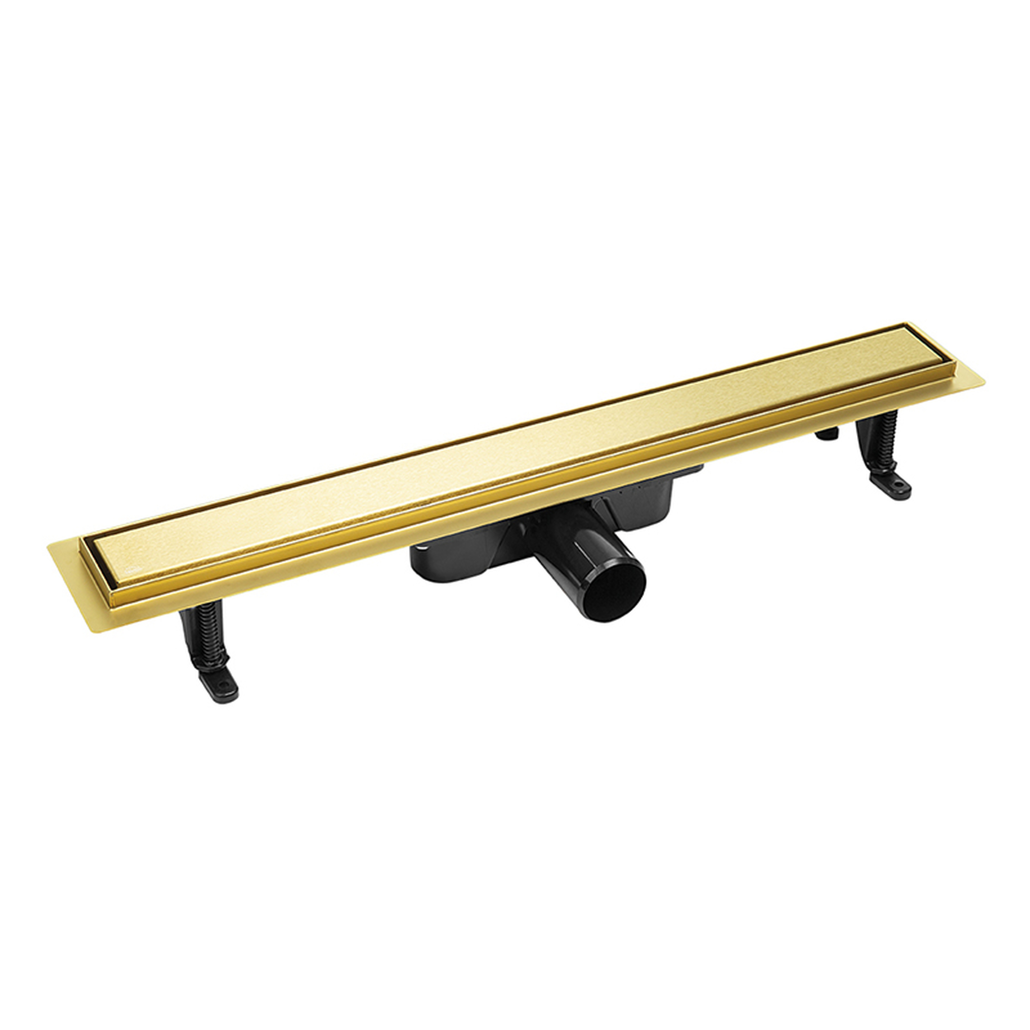 Laveo Basso canalina lineare con griglia 70 cm oro COBG70D