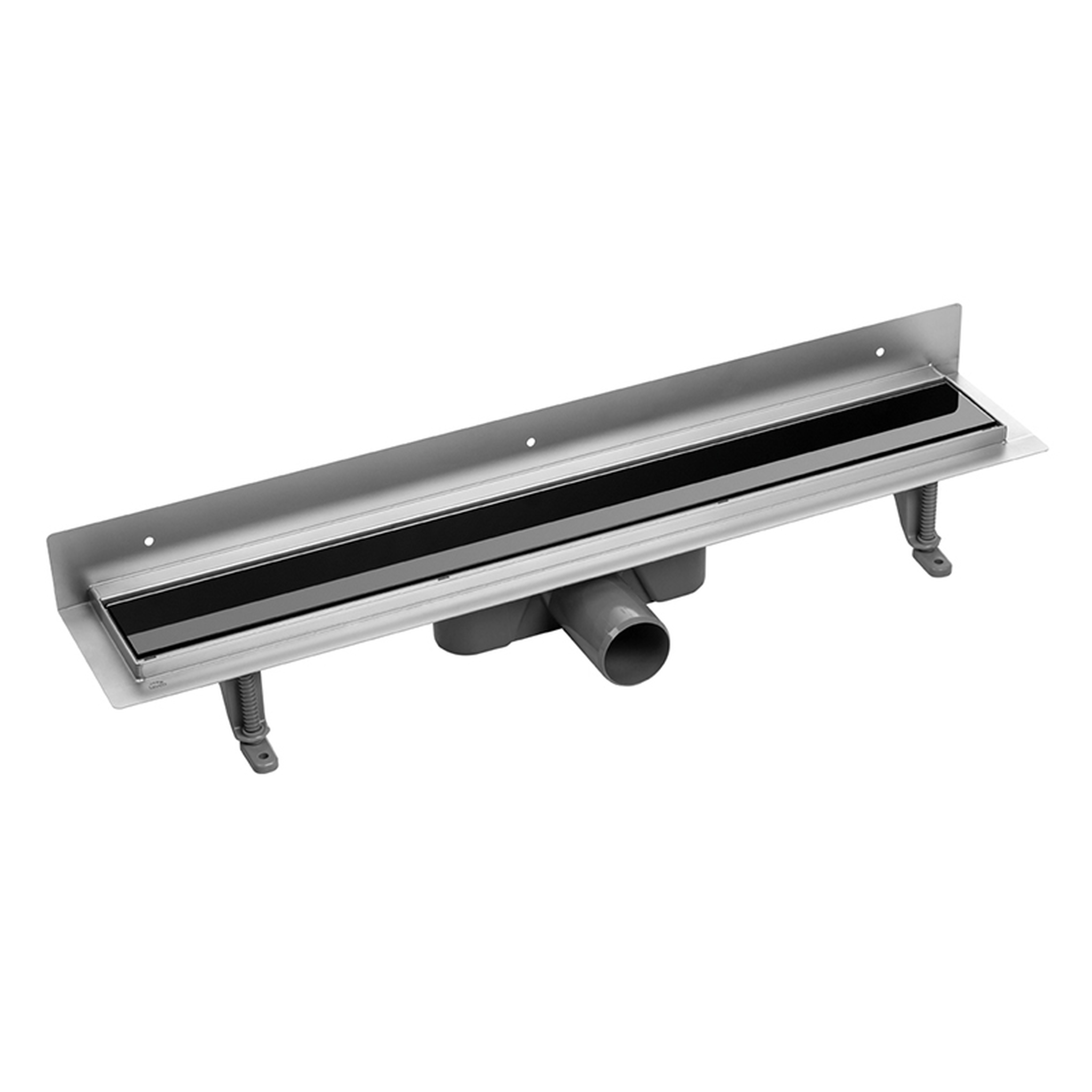 Laveo Basso canalina lineare con griglia 50 cm nero COB751S