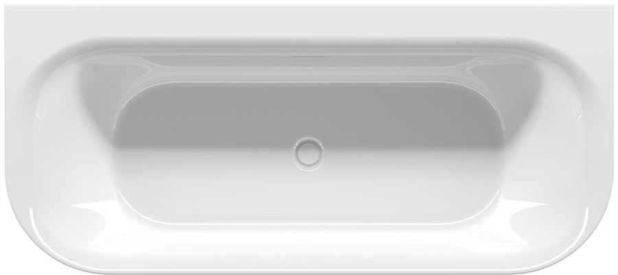 Riho Devotion Back2Wall vasca da bagno a parete 180x80 cm ovale bianco B096001005