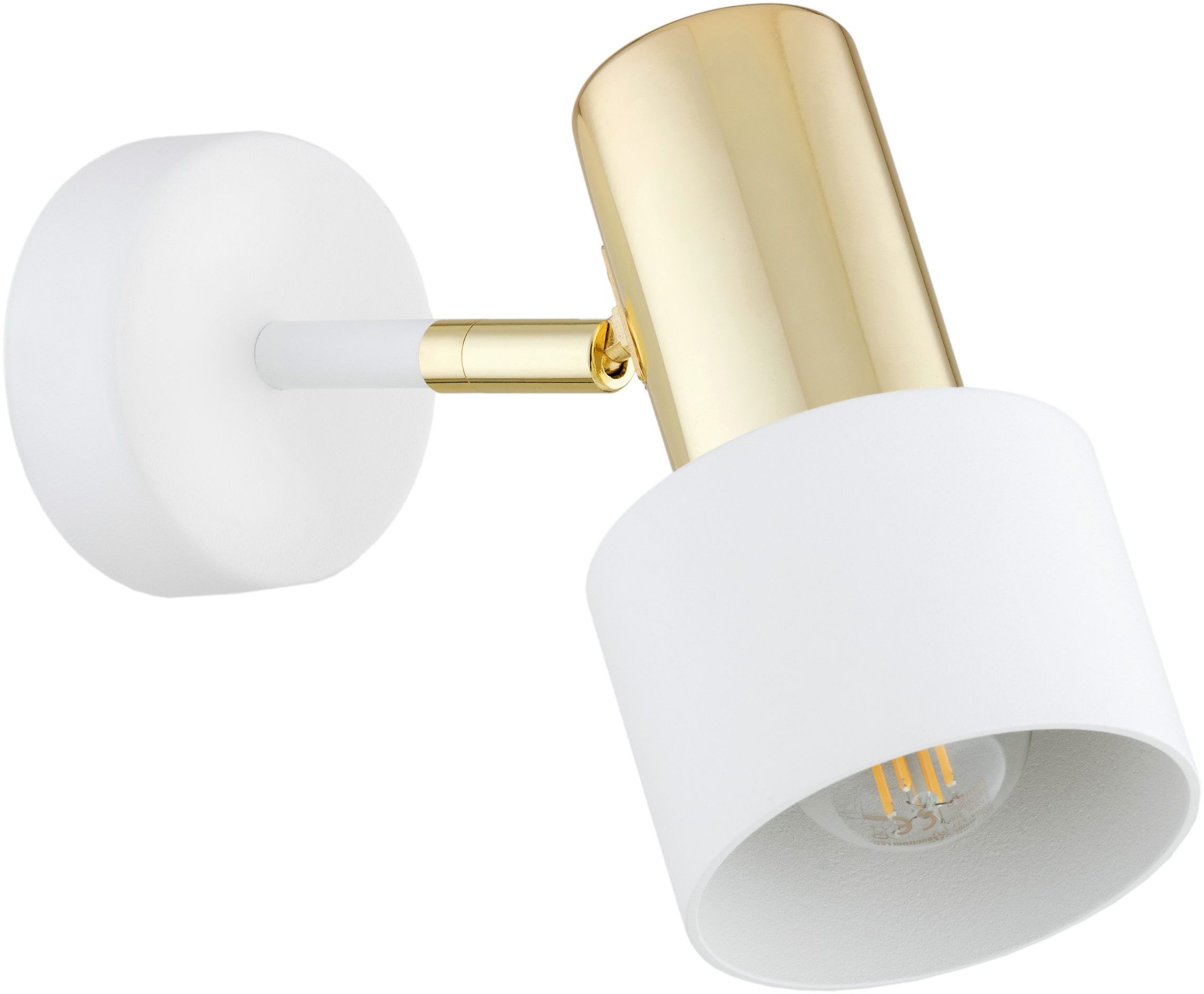 Argon Doria lampada da parete 1x15 W bianco-ottone 4264