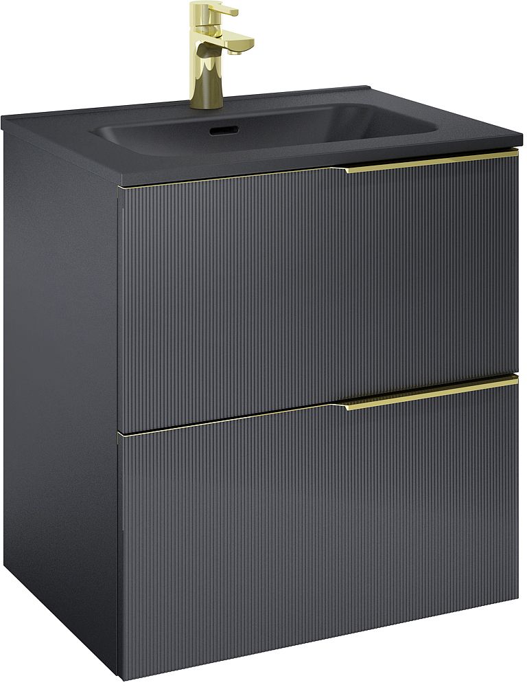 Elita Soho armadietto 60x45.3x63.5 cm sottolavabo sospeso nero RE010604047160