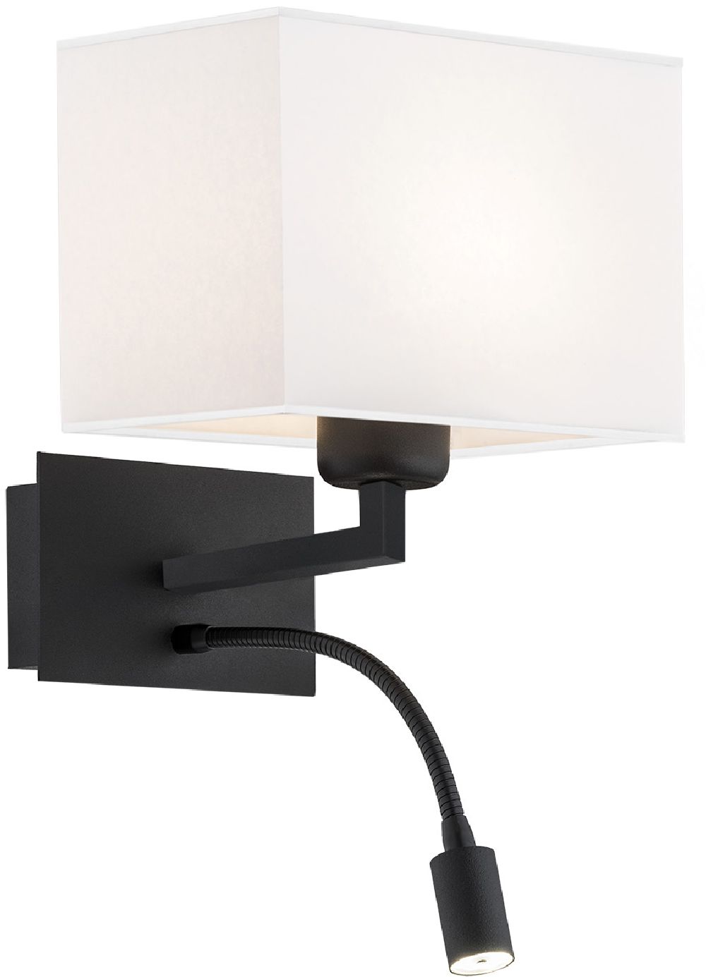 Argon Hilary lampada da parete 2x15 W bianco-nero 868