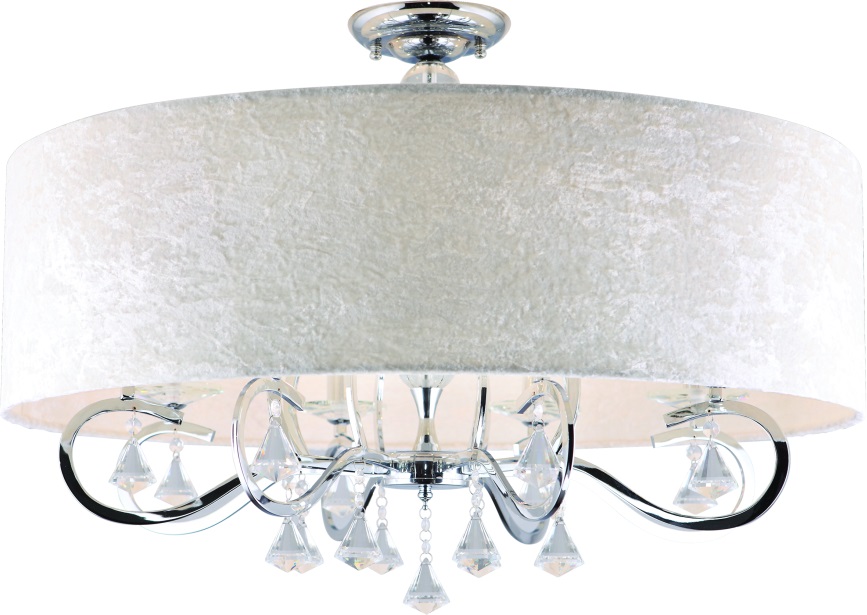 MaxLight Amsterdam lampada da soffitto x40 W cromo-crema C0059