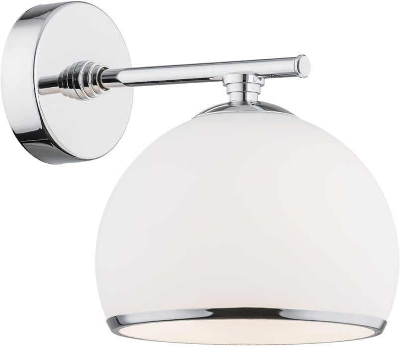 Argon Marbella lampada da parete 1x15 W cromo-opale 4254