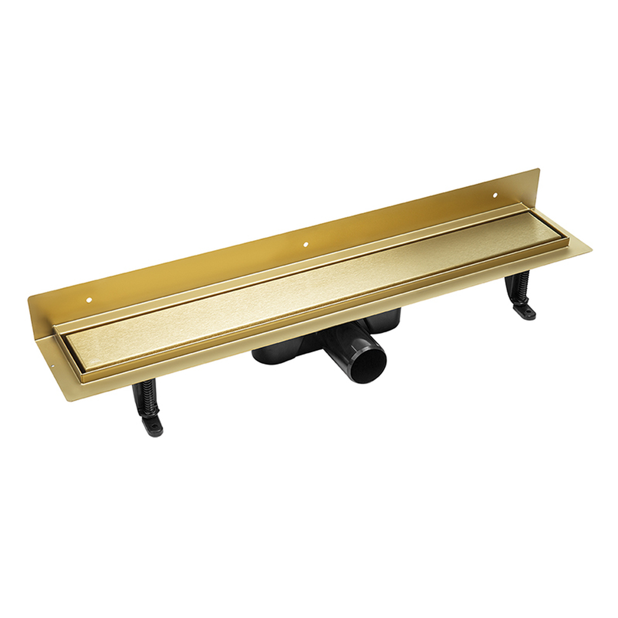 Laveo Basso canalina lineare con griglia 100 cm oro COBG11D