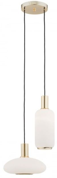 Argon Sagunto lampada sospesa 2x15 W ottone-opale 896