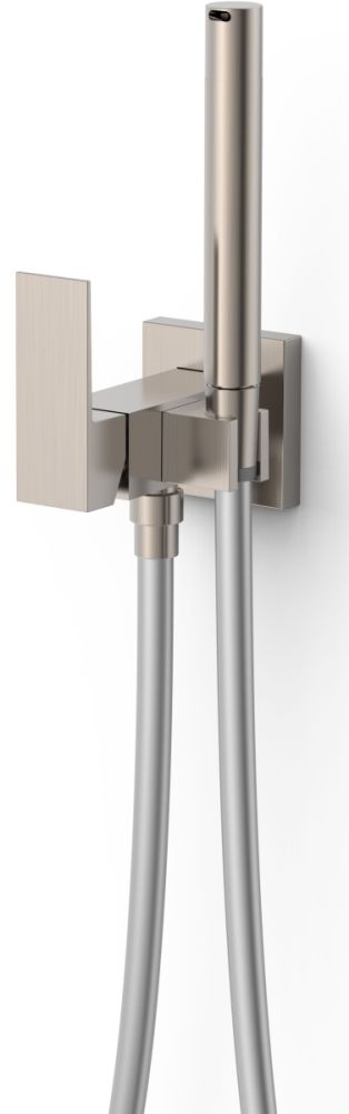 Tres Cuadro Exclusive rubinetto per bidet con set doccia da incasso acciaio 00612301AC