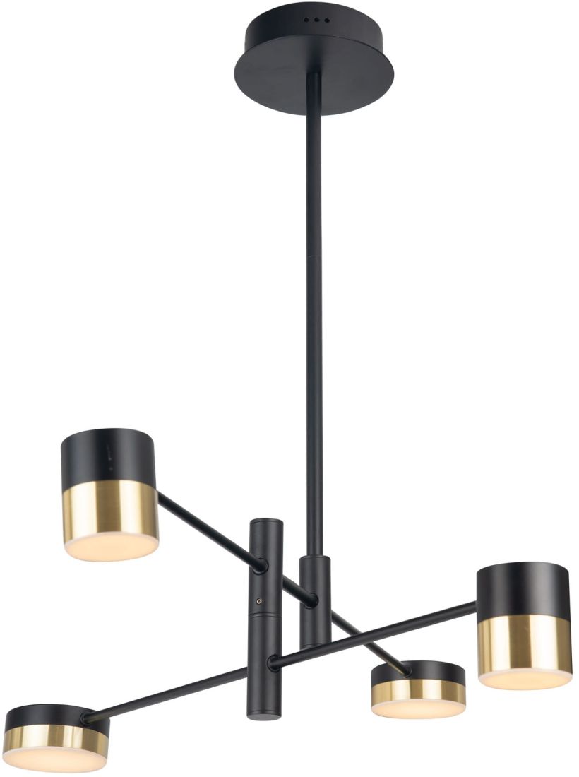 MaxLight Puma lampada da soffitto 4x7 W nero-oro P0404