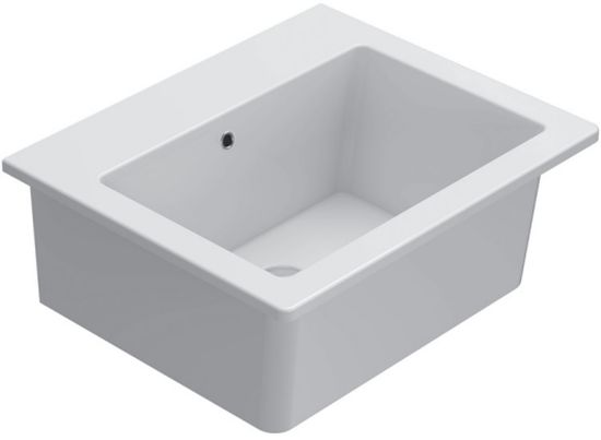 Globo Forty3 lavabo 60x50 cm rettangolare a parete bianco lucida FO063BI