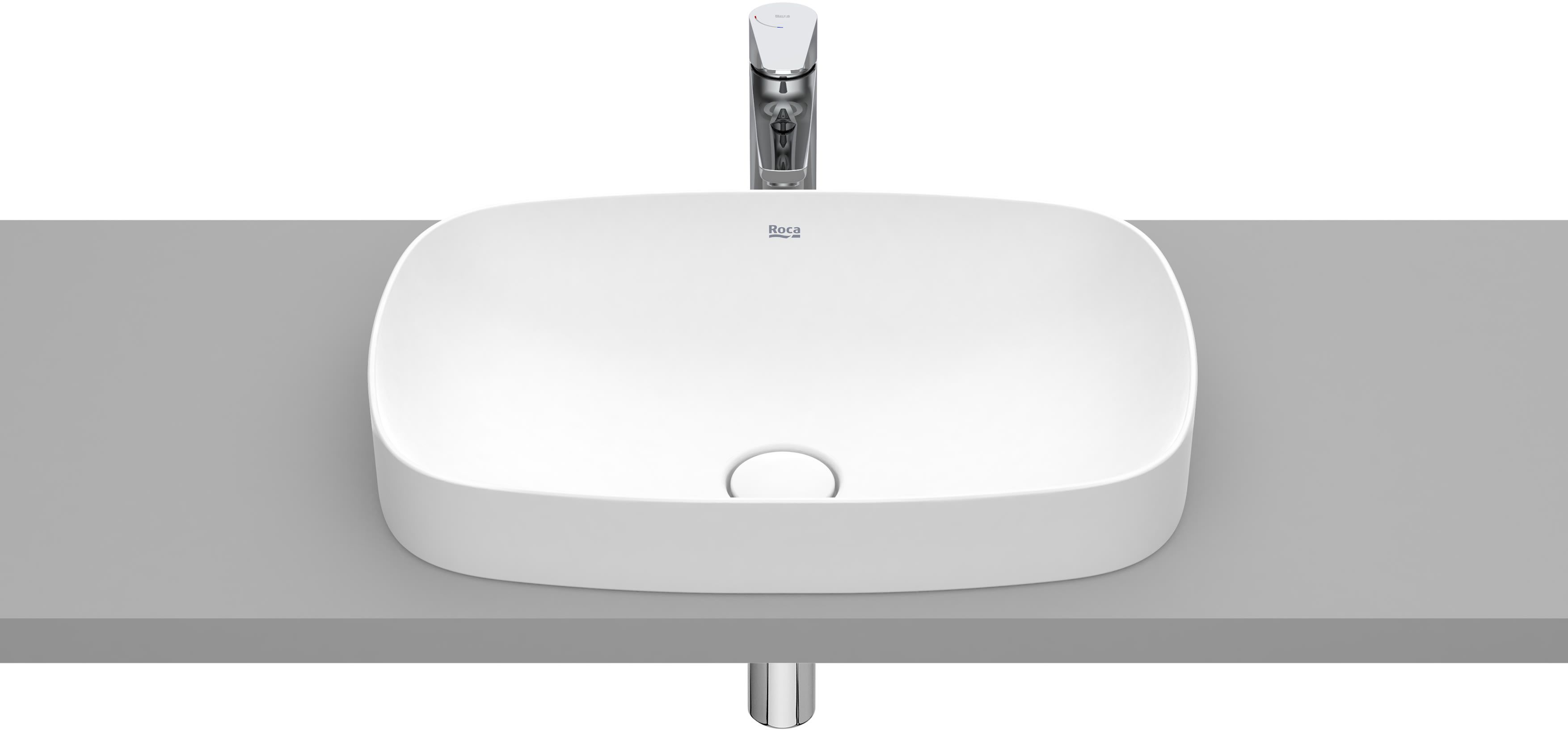 Roca Inspira lavabo 55x37 cm rettangolare da incasso bianco A327504620