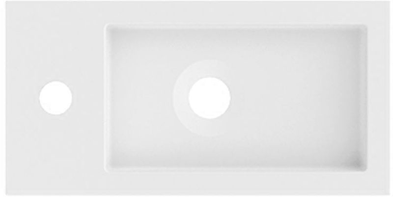 Riho Spring Vow lavabo 40.5x20.5 cm rettangolare a parete-da mobile bianco W004011105