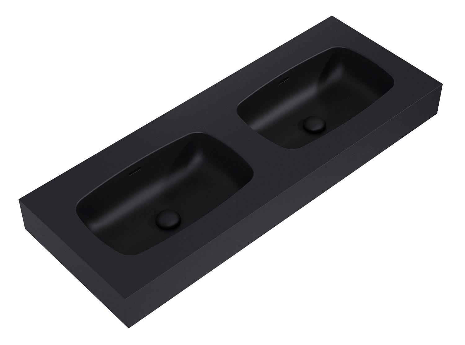 Elita Dimple lavabo 121x46 cm rettangolare a parete-doppio nero RE041200027160