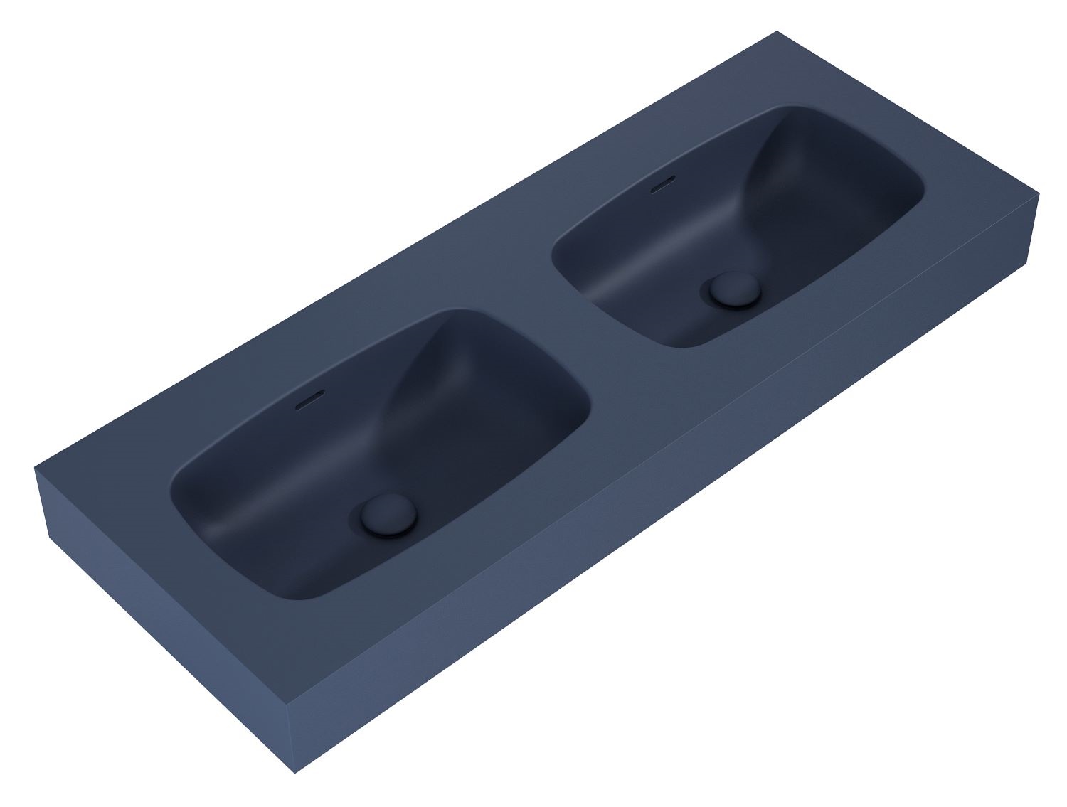 Elita Dimple lavabo 121x46 cm rettangolare a parete-doppio blu RE041200027030