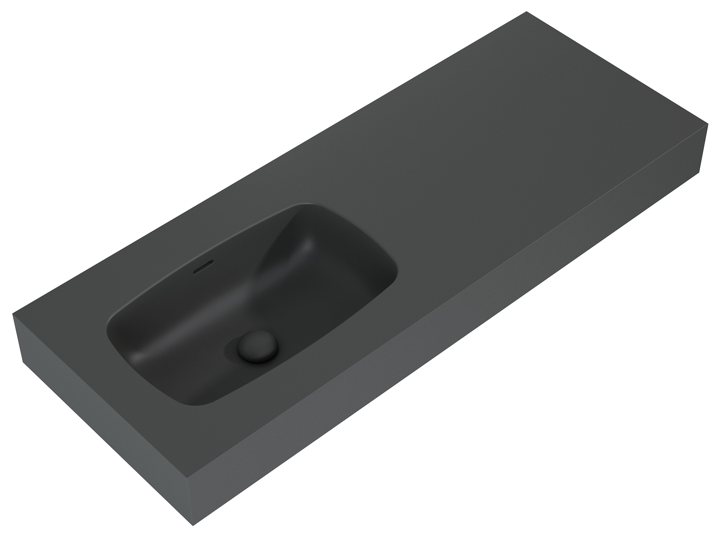 Elita Dimple lavabo 121x46 cm rettangolare a parete antracite RE041201026010
