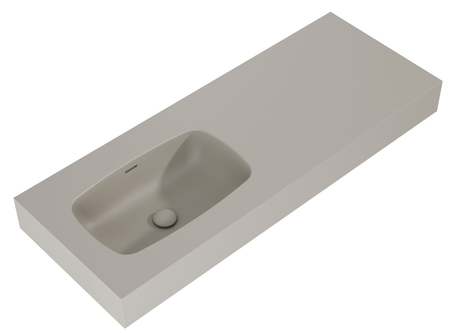 Elita Dimple lavabo 121x46 cm rettangolare a parete marrone/beige RE041201027020