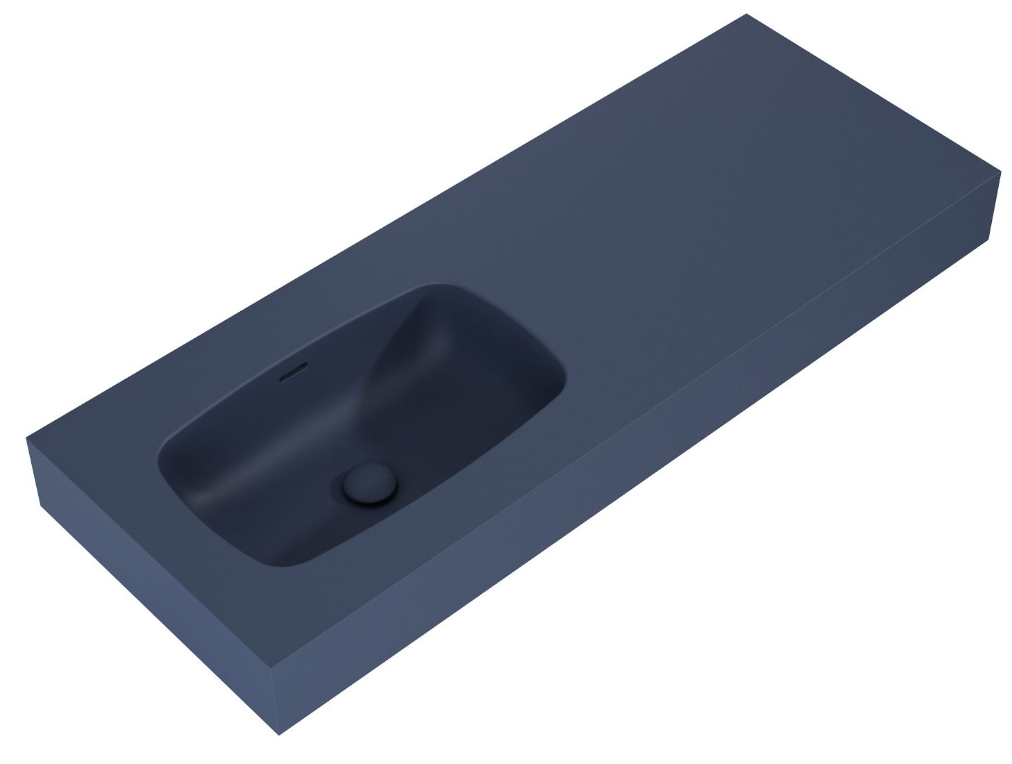 Elita Dimple lavabo 121x46 cm rettangolare a parete blu RE041201027030