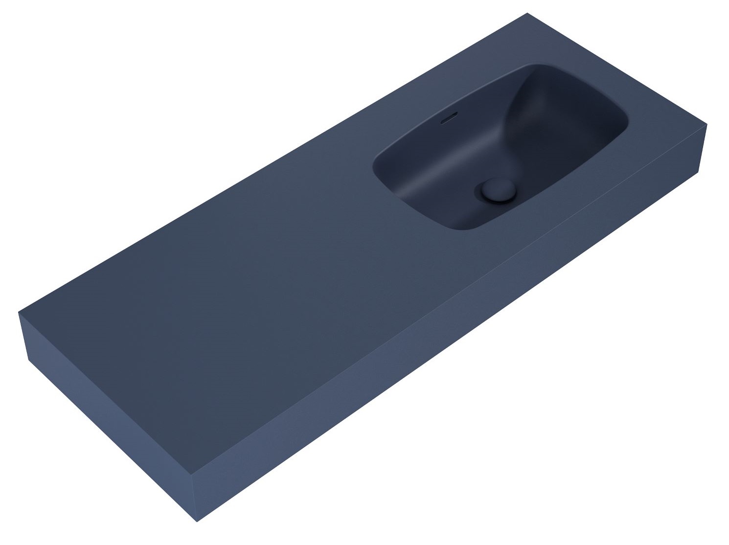 Elita Dimple lavabo 121x46 cm rettangolare a parete blu RE041202027030