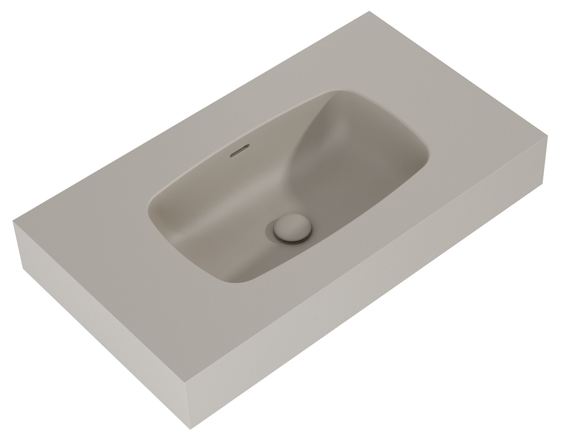 Elita Dimple lavabo 80.6x46 cm rettangolare a parete marrone/beige RE040800027020