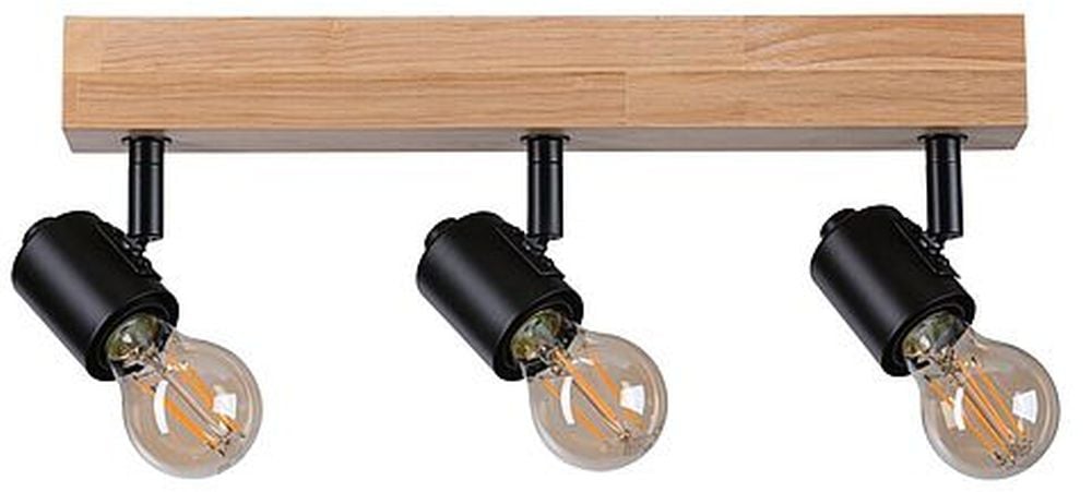 Paulmann Arvid lampada da soffitto 3x20 W nero-legno 66772