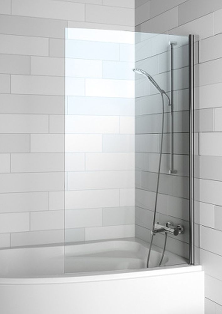 Riho Novik parete vasca 90 cm 1 anta cromo lucida/vetro trasparente G003039120