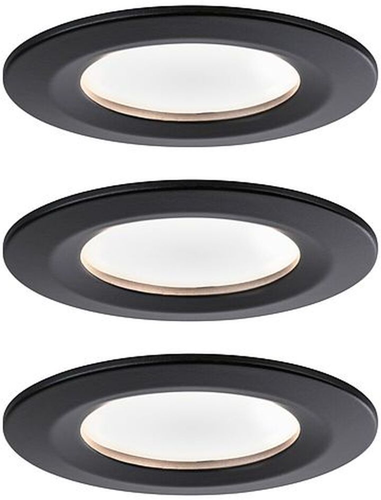Paulmann Nova lampada da incasso 3x6.5 W nero 94473