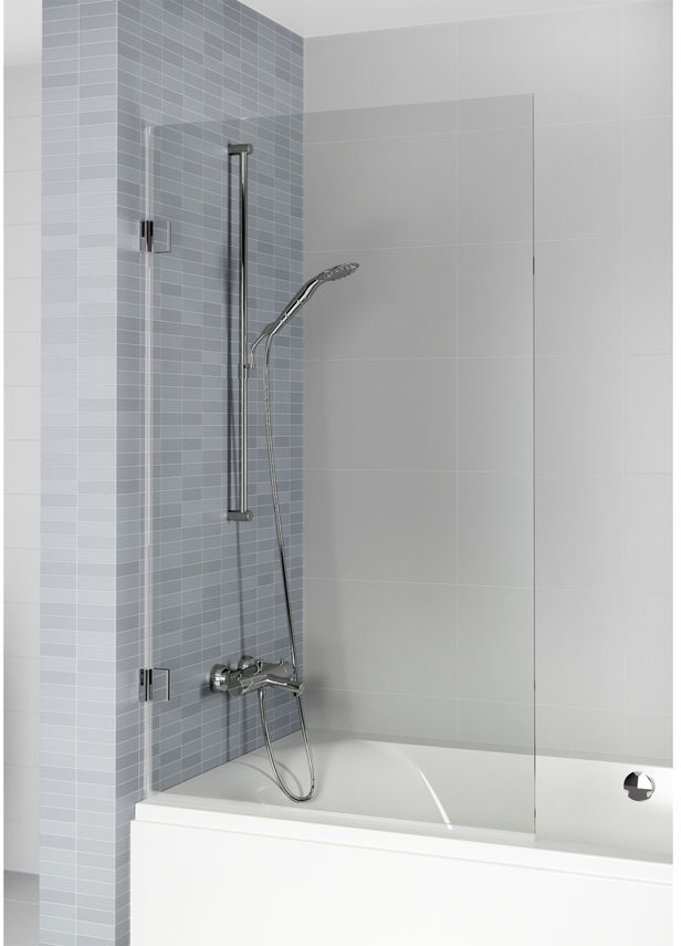 Riho Scandic parete vasca 75 cm 1 anta cromo lucida/vetro trasparente G001137120