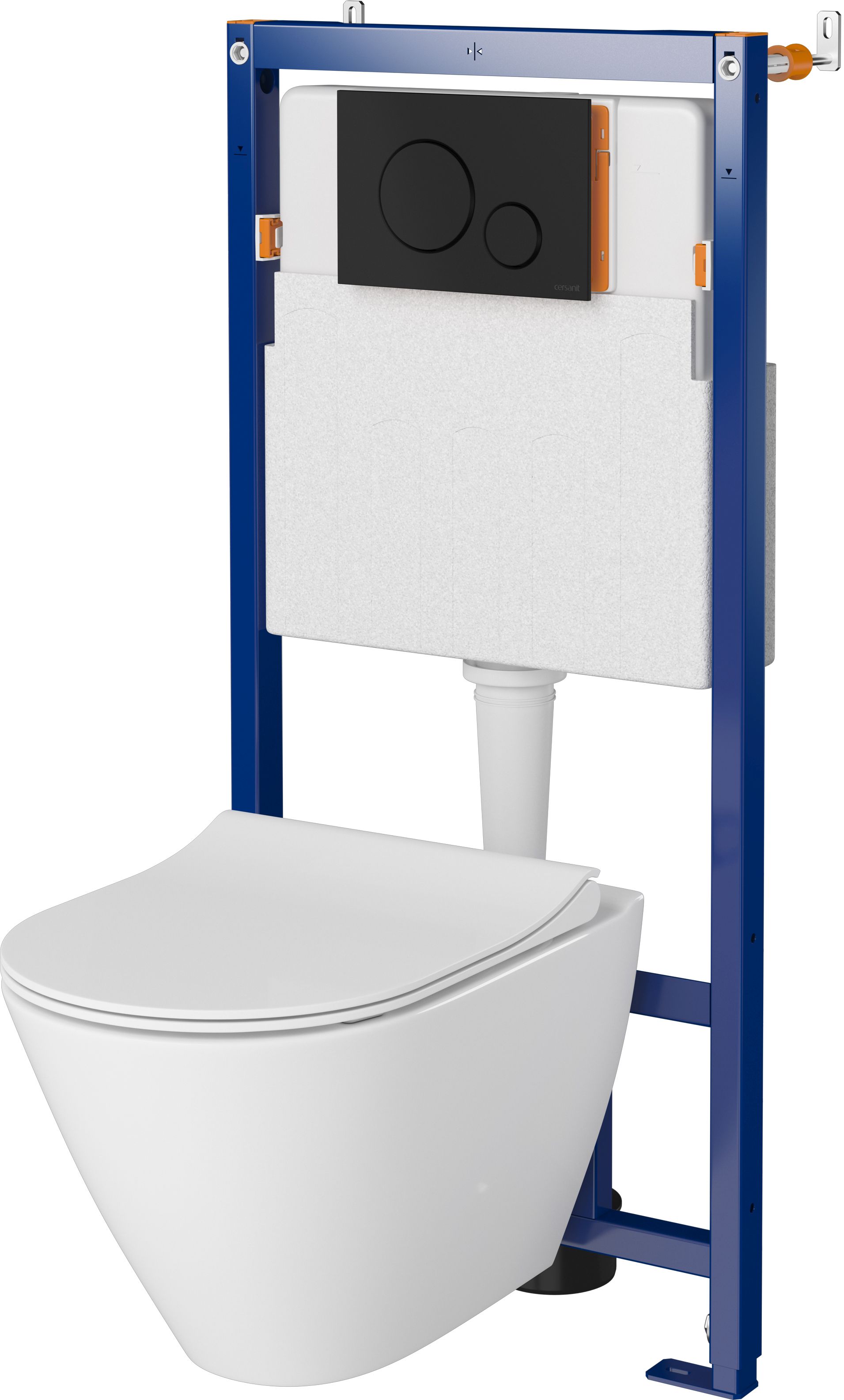 Set vaso WC Cersanit City K35-025, modulo di installazione Cersanit Tech Line Opti K97-492, K98-0146, K97-500