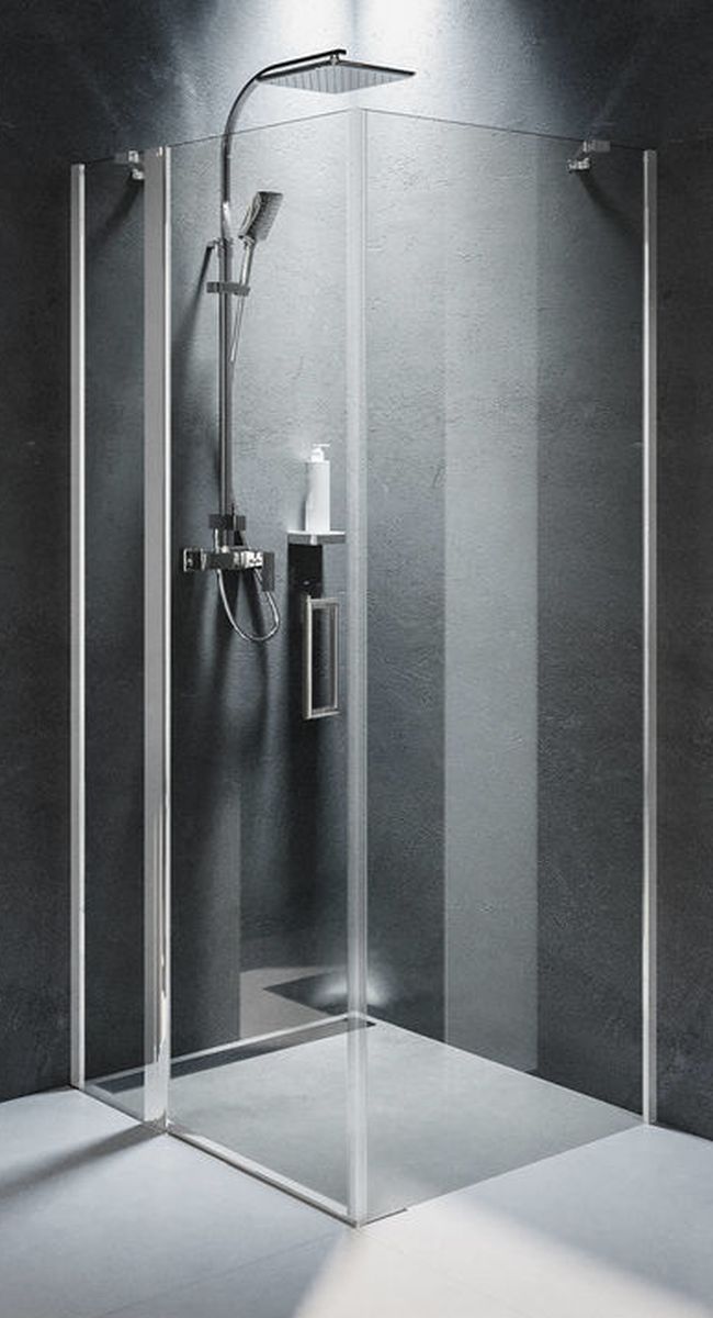 Riho Novik box doccia 90x80 cm rettangolare cromo lucida/vetro trasparente G003018120