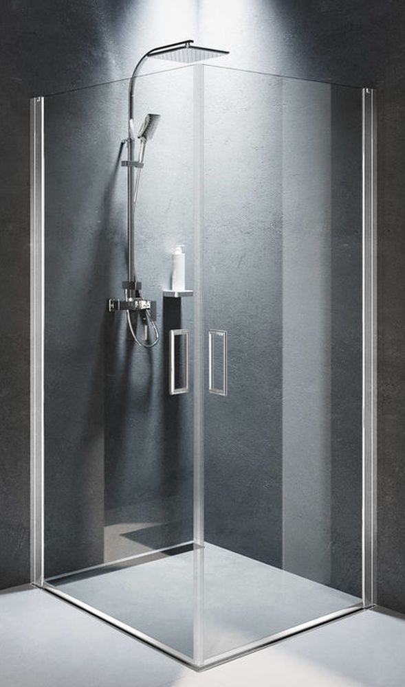 Riho Novik box doccia 90x80 cm rettangolare cromo lucida/vetro trasparente G003022120
