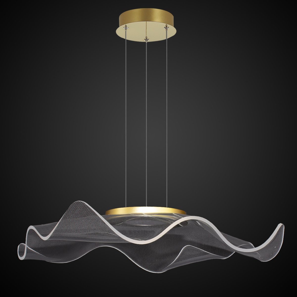 Altavola Design Velo lampada sospesa 1x30 W trasparente-oro LA101/P2_gold