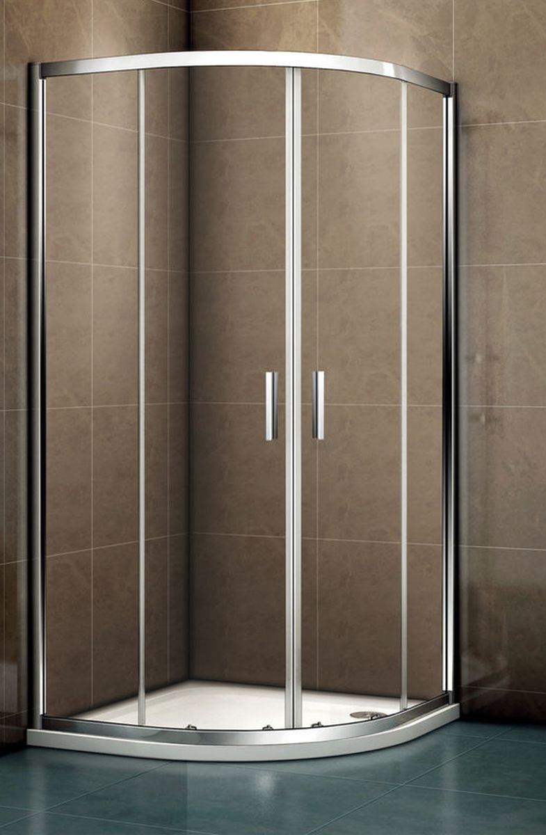 Riho Hamar 2.0 box doccia 90x90 cm semicircolare cromo lucida/vetro trasparente G007002120