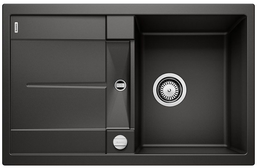 Blanco Metra 45 S lavello in granito 78x50 cm nero 525914