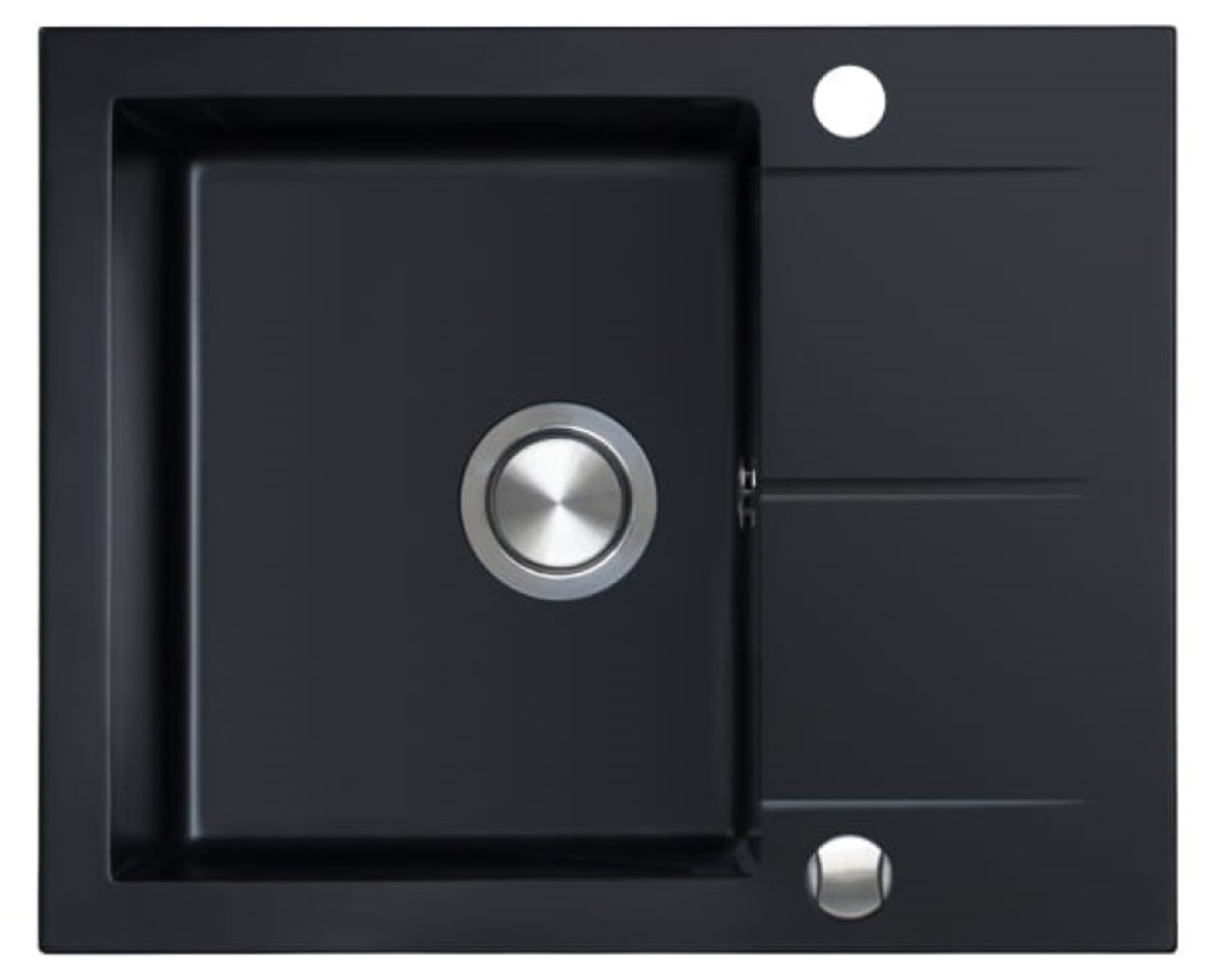 Berg Hobart lavello in granito 59x50 cm nero BRQ1911A