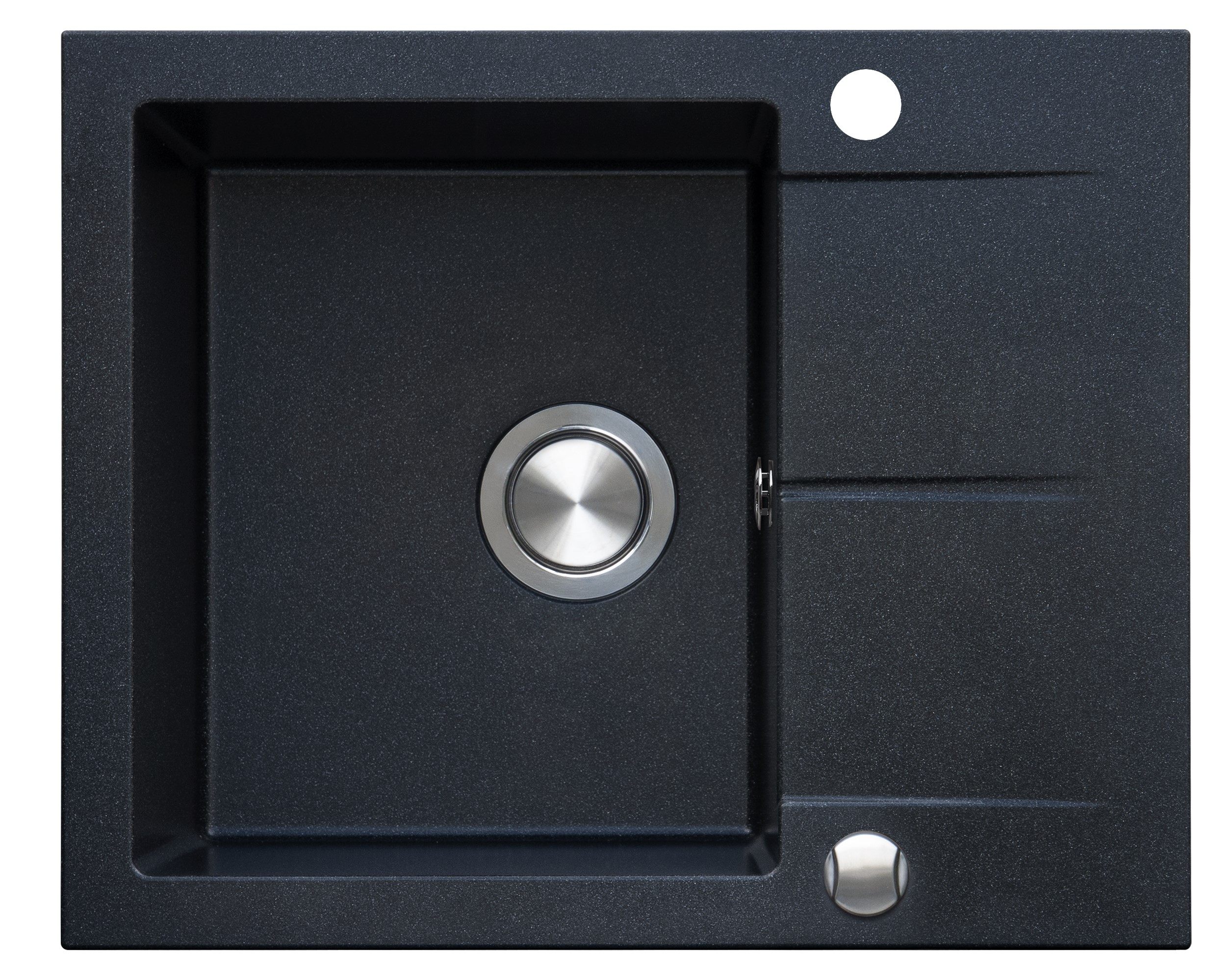 Berg Hobart lavello in granito 59x50 cm grigio/grafite/inox BRQ1411A