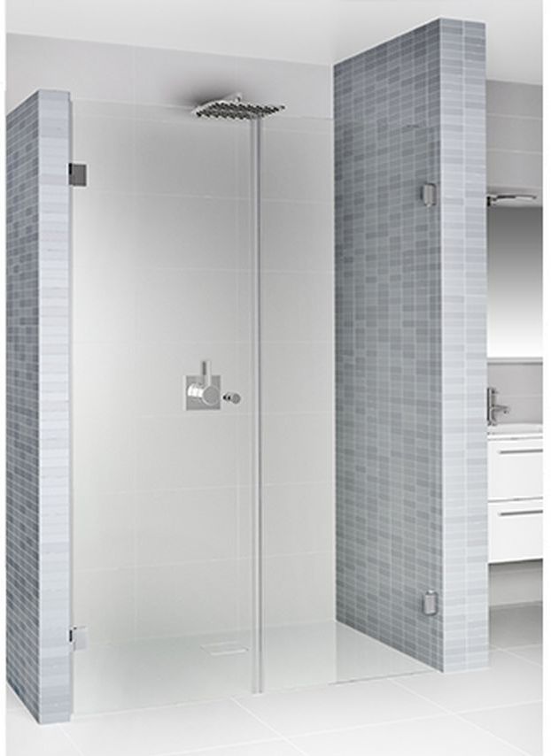 Riho Scandic porta doccia 140 cm a battente nero opaca/vetro trasparente G001015121