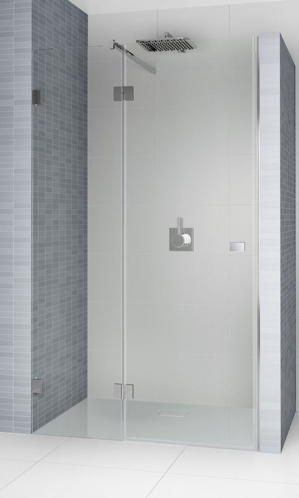 Riho Scandic porta doccia 120 cm a battente nero opaca/vetro trasparente G001025121
