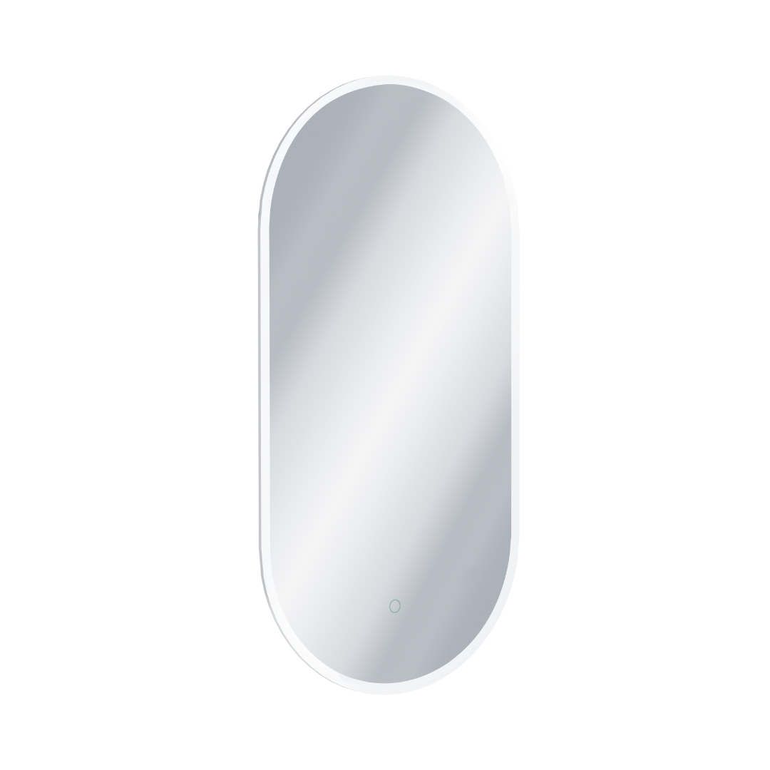 Excellent Lumiro specchio 50x100 cm ovale con illuminazione con tappetino riscaldante bianco DOEX.LU100.050.AC