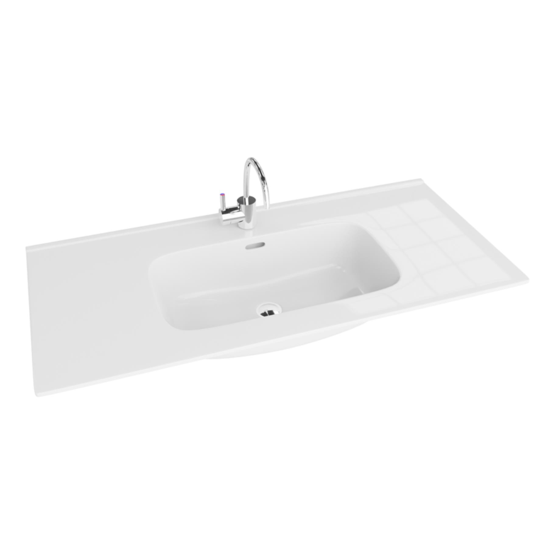 LaVita Minnesota lavabo 101x46.5 cm rettangolare da mobile-da incasso bianco 5900378319535