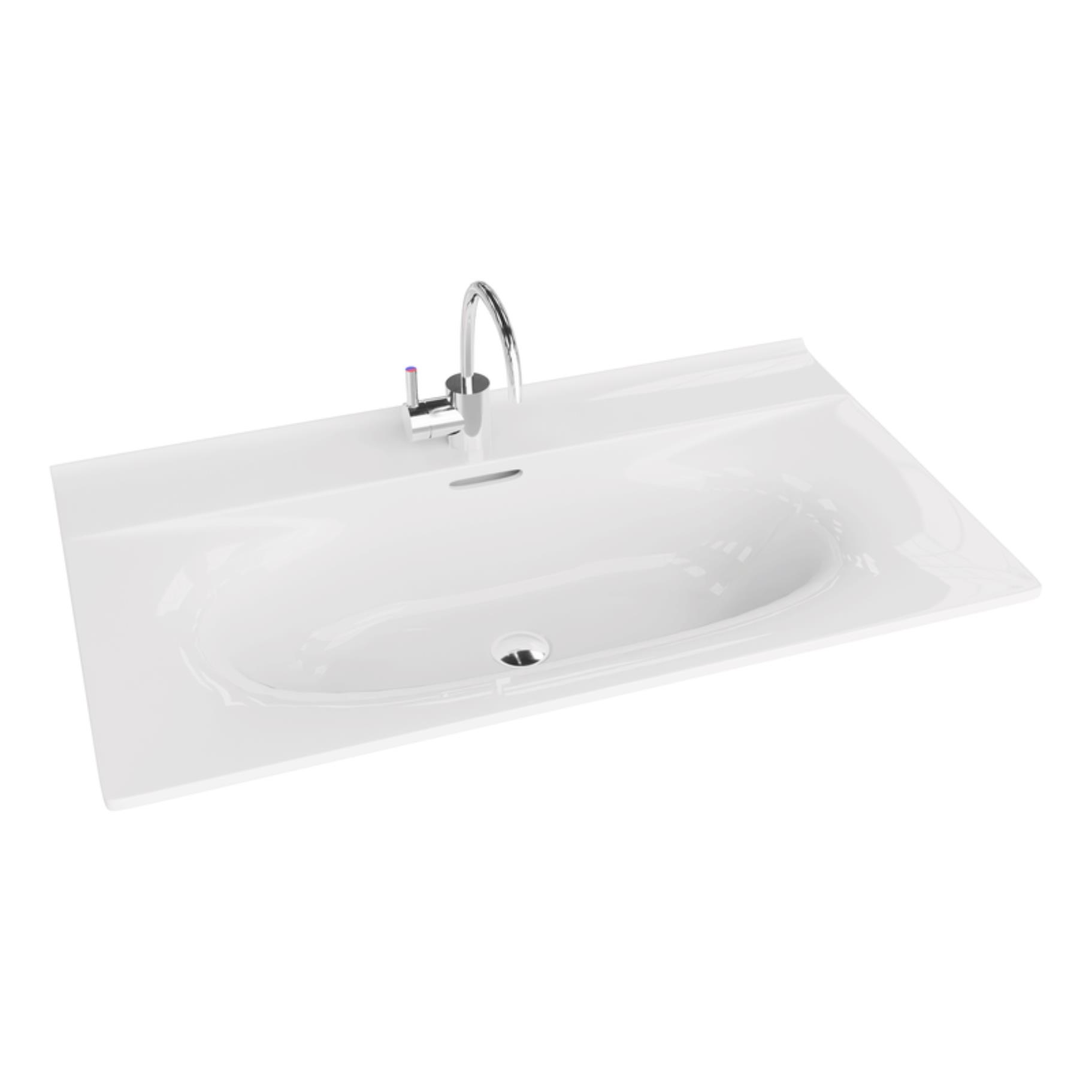 LaVita Kolorado lavabo 81x46.5 cm rettangolare da mobile-da incasso bianco 5908211416212