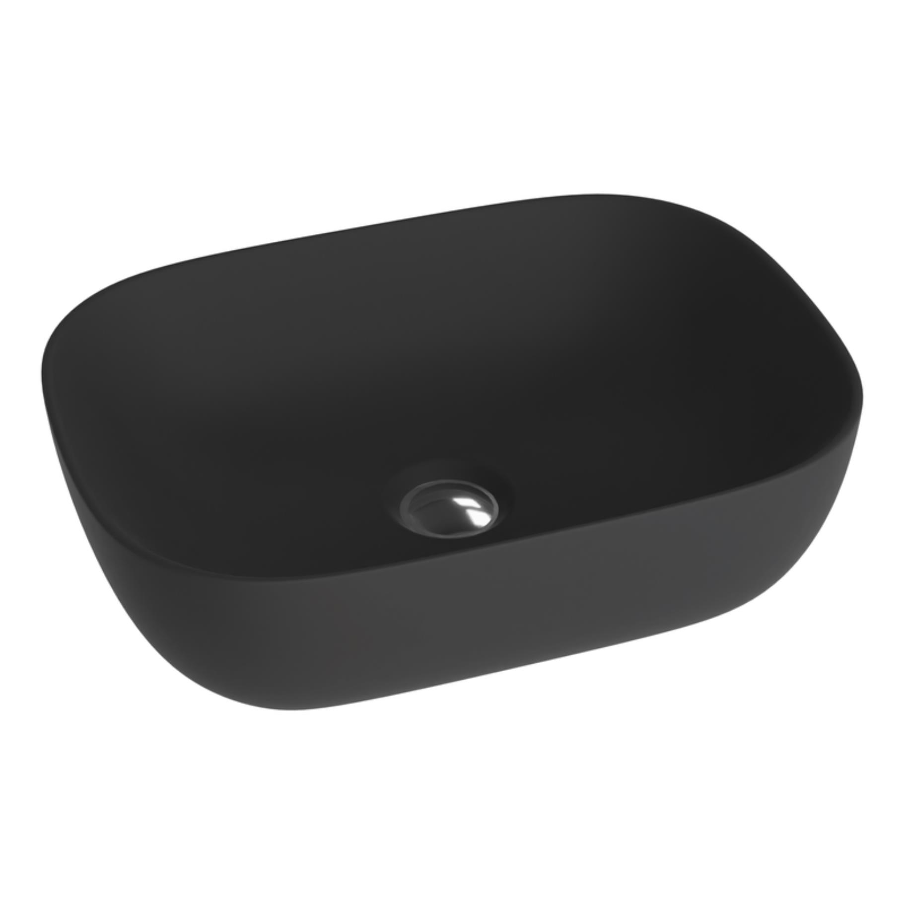 LaVita Costa lavabo 46x32.5 cm da appoggio nero 5908211404660